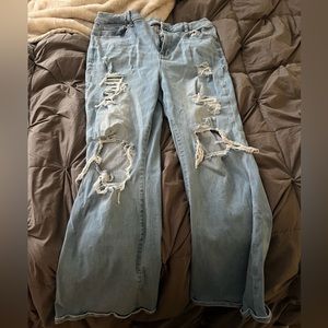 America eagle distressed flair jeans
